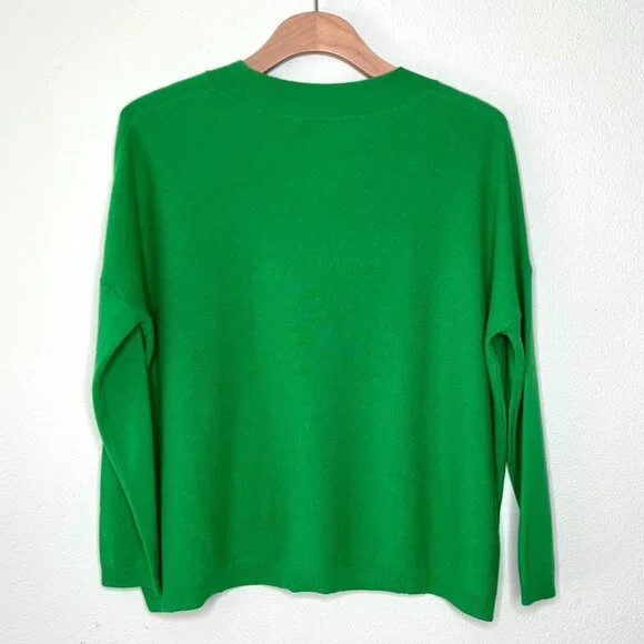 Arch4 Bailey Cashmere V-Neck Sweater in Kelly Green Size XS
